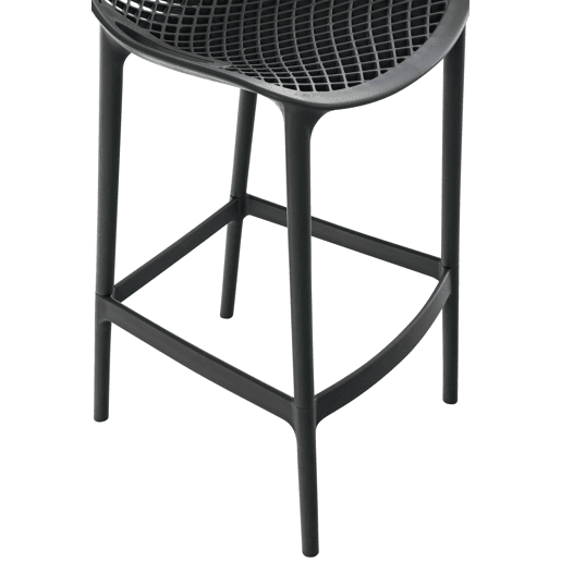Taburete de Bar para Exterior Air Plástico Negro 53X45X105 cm