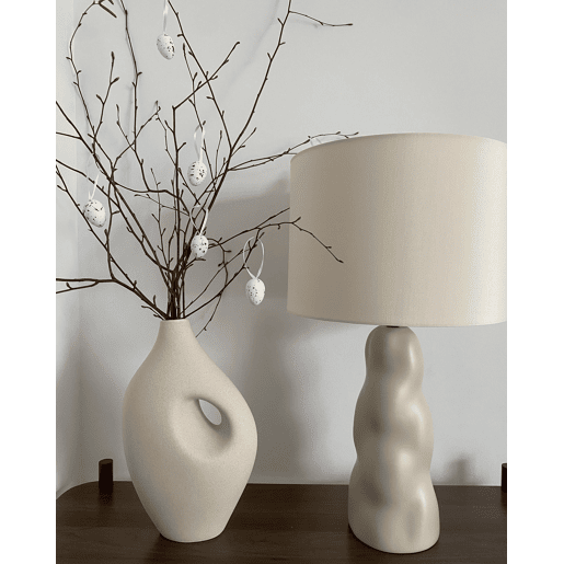 Candeeiro de mesa VILAR Cerâmica Creme