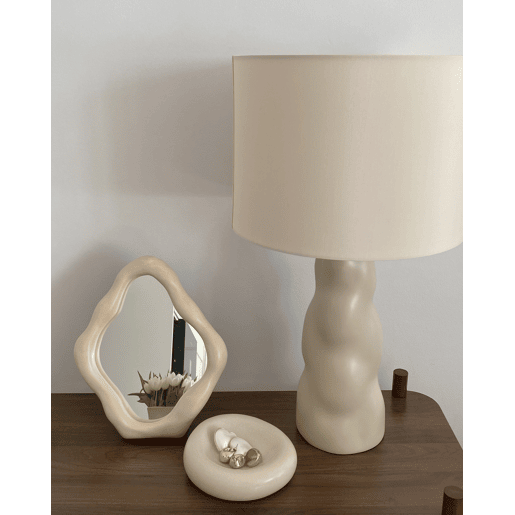 Candeeiro de mesa VILAR Cerâmica Creme