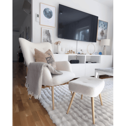 Candeeiro de mesa VILAR Cerâmica Creme