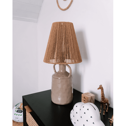 Candeeiro de mesa LARISSOS Cerâmica Taupe