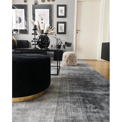 Tapete ERCIS Preto 200 x 200 cm Viscose