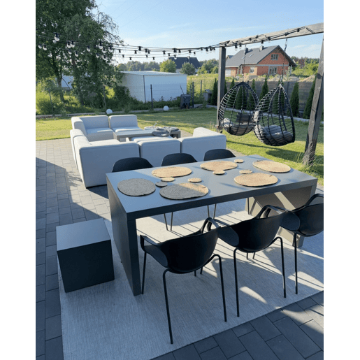 Mesa de refeição de jardim TARANTO 180 cm 90 cm Betão Cinzento