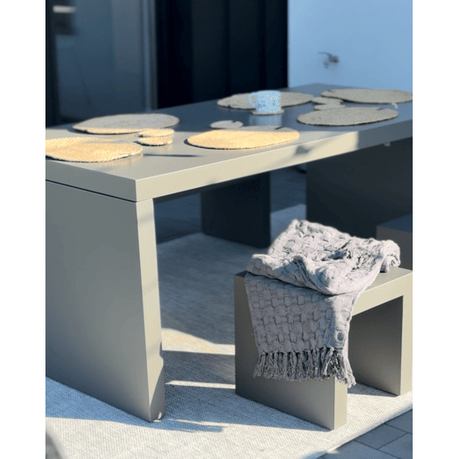 Mesa de refeição de jardim TARANTO 180 cm 90 cm Betão Cinzento