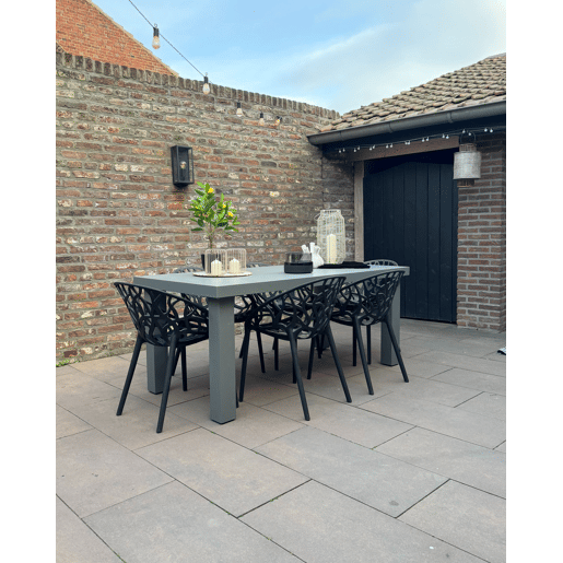 Mesa de refeição de jardim TARANTO 180 cm 90 cm Betão Cinzento