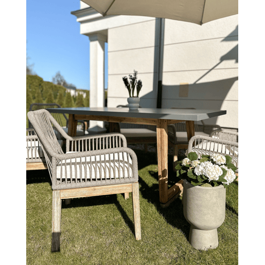 Mesa de refeição de jardim ORIA 180 cm 90 cm Betão Cinzento
