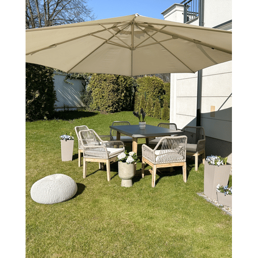 Mesa de refeição de jardim ORIA 180 cm 90 cm Betão Cinzento