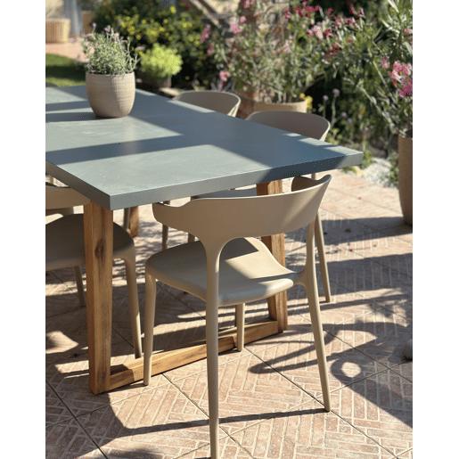 Mesa de refeição de jardim ORIA 180 cm 90 cm Betão Cinzento