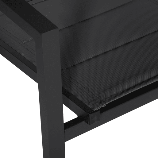 Juego de 6 sillas tapizadas de aluminio antracita - textileno gris Juego de 6 sillas tapizadas de aluminio antracita - textileno gris
