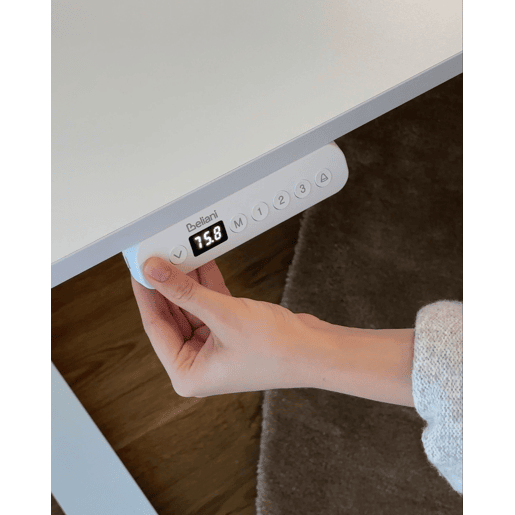 Secretária de pé ajustável eletricamente DESTINES Branco 160 cm 72 cm