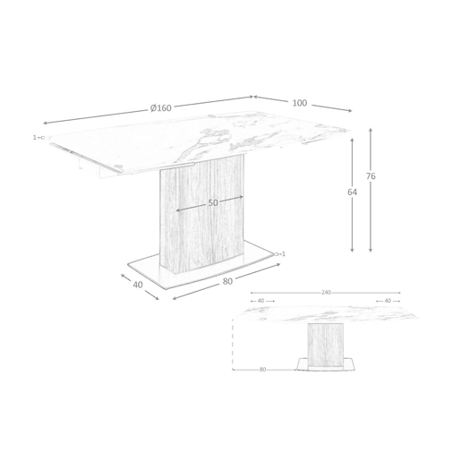 ANGEL CERDA Mesa de jantar extensÃvel ANGEL CERDA Mesa de jantar extensÃvel