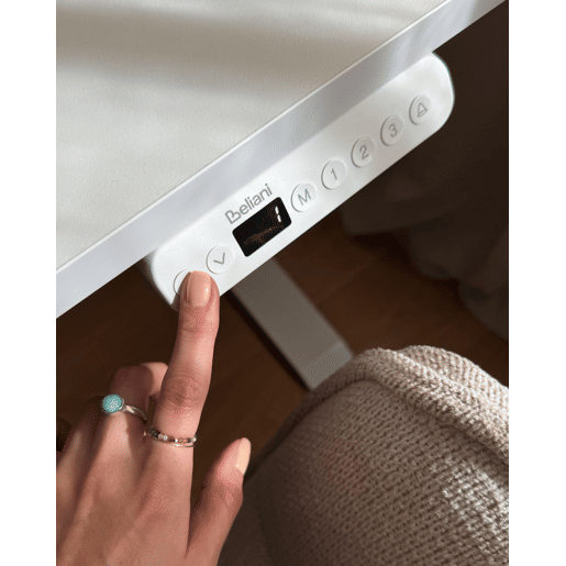 Secretária de pé ajustável eletricamente DESTINES Branco 120 cm 72 cm