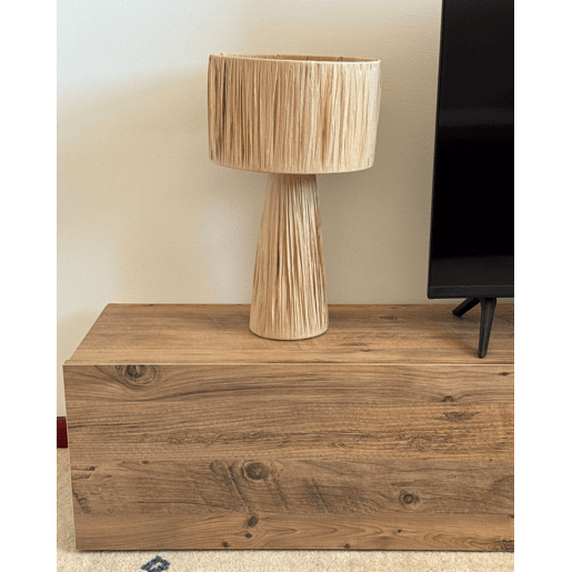 Candeeiro de mesa WELMEL Vime Natural