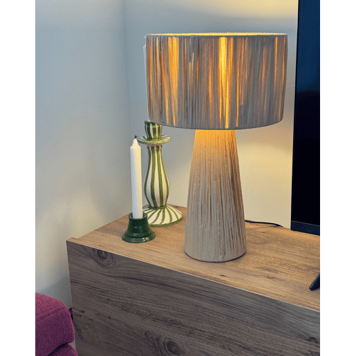 Candeeiro de mesa WELMEL Vime Natural