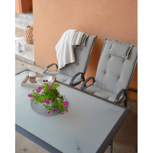 Conjunto de 6 almofadas de encostoassento TOSCANA 50 x 70 cm Taupe