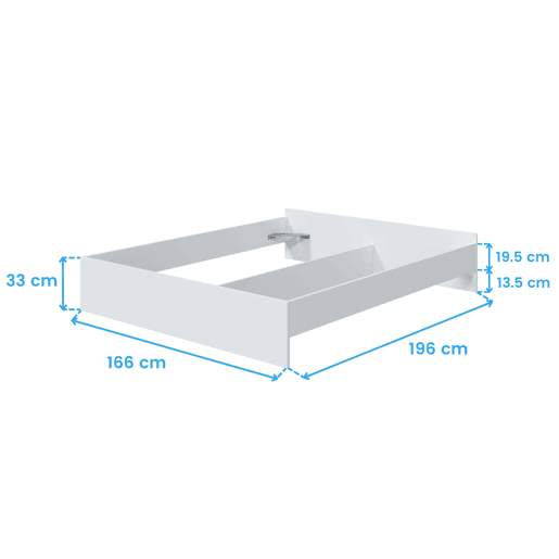Cama Ethna Blanco Artik (Blanco Mate) 196 x 39 x 166 cm Cama Ethna Blanco Artik (Blanco Mate) 196 x 39 x 166 cm