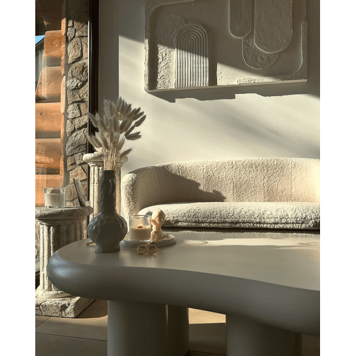 Mesa de centro ONDLE Branco creme
