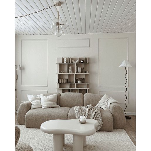 Mesa de centro ONDLE Branco creme