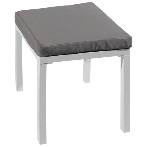 Conjunto de jardín ajustable IBIZA tela gris 7 plazas - aluminio blanco