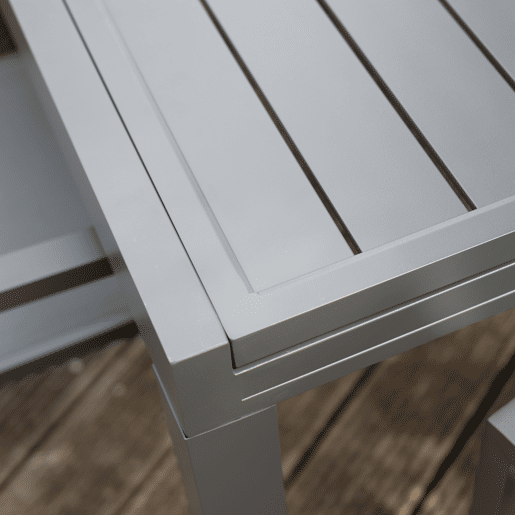 Conjunto de jardín extensible VENEZIA 180-300 en textileno gris 10 plazas - aluminio antracita