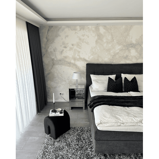 Tapete felpudo CIDE PretoBranco 80 x 150 cm