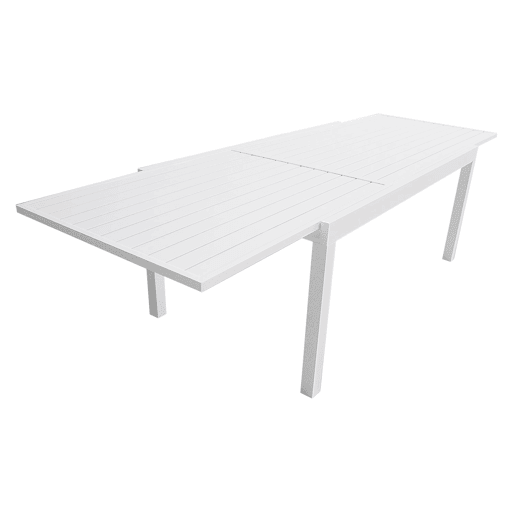 Conjunto de jardín extensible VENEZIA 180-300 en aluminio 10 plazas - blanco