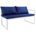 Conjunto de muebles de jardín modulares IBIZA de 7 plazas Conjunto de muebles de jardín modulares IBIZA de 7 plazas Azul