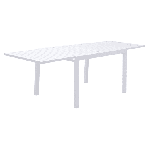 Conjunto de jardín extensible VENEZIA 132-264 de 10 plazas - aluminio blanco