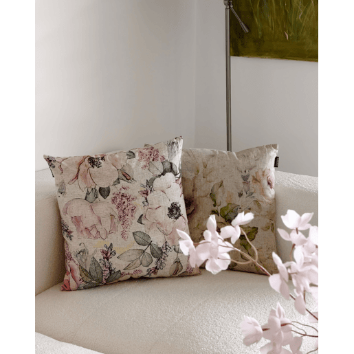 Almofada decorativa ZAHRIYE 45 x 45 cm Violeta Padrão floral