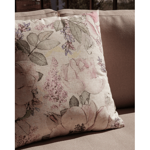 Conjunto de 2 almofadas decorativas ZAHRIYE 45 x 45 cm Violeta Padrão floral