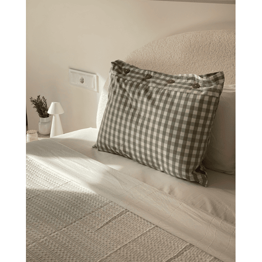 Almofada decorativa TALYA 40 x 60 cm Verde menta Quadriculado
