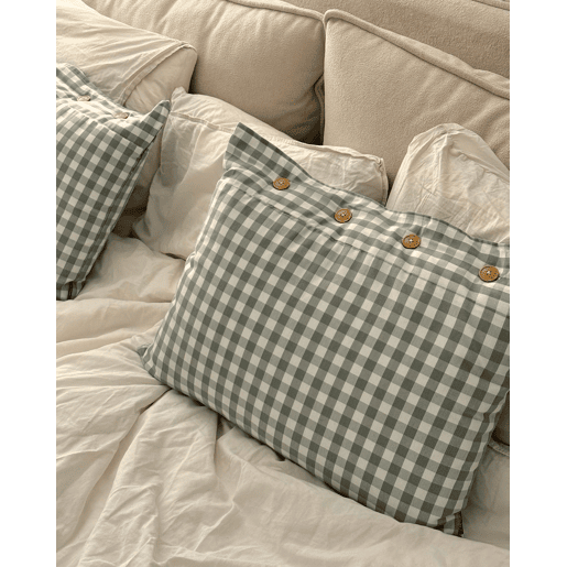 Almofada decorativa TALYA 40 x 60 cm Verde menta Quadriculado