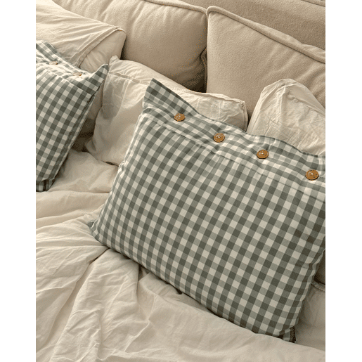 Almofada decorativa TALYA 40 x 60 cm Verde menta Quadriculado