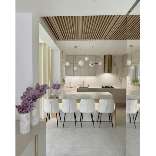 Conjunto de 2 cadeiras de jantar MELROSE Veludo Branco creme