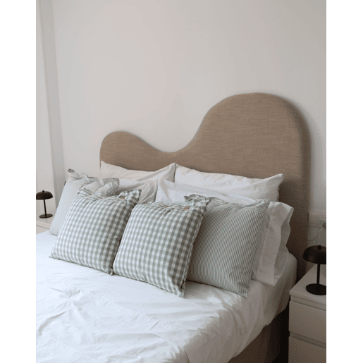 Almofada decorativa SEBRINE 40 x 60 cm Verde menta Às riscas