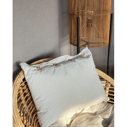 Conjunto de 2 almofadas decorativas SEBRINE 40 x 60 cm Verde menta Às riscas