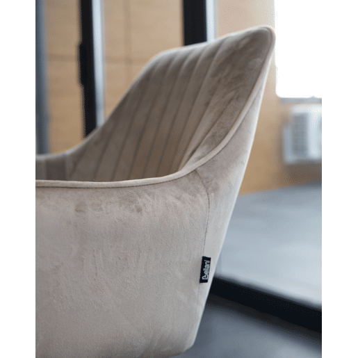 Conjunto de 2 cadeiras de jantar WELLSTON Veludo Taupe