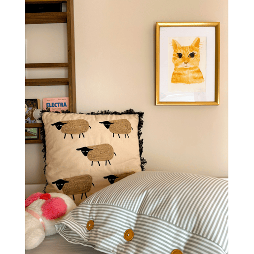 Conjunto de 2 almofadas decorativas SEBRINE 45 x 45 cm Verde menta Às riscas