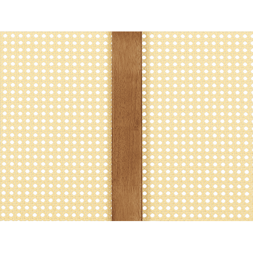 Cama com LED Rattan AURAY 160 x 200 cm Castanho