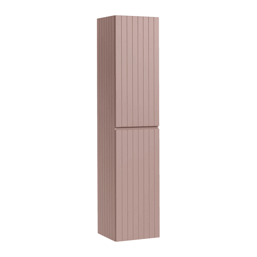 Móvel de lavatório simples Zelie rosa e branco 60cm e pedestal Móvel de lavatório simples Zelie rosa e branco 60cm e pedestal