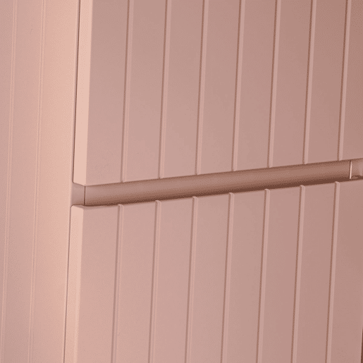 Móvel de lavatório simples Zelie rosa e branco 60cm e pedestal Móvel de lavatório simples Zelie rosa e branco 60cm e pedestal