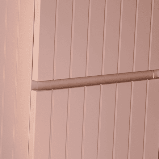 Conjunto de lavatório individual 80 cm e base de apoio Zelie rosa e branca