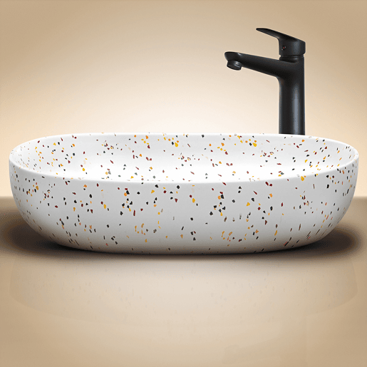 Móvel de lavatório simples Zelie rosa e branco 60cm