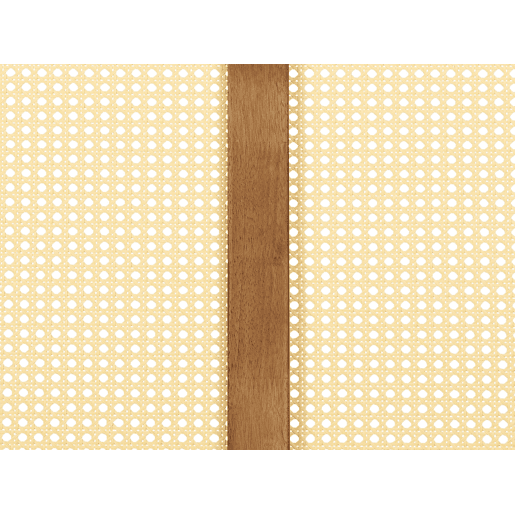 Cama Rattan VARZY 180 x 200 cm Castanho