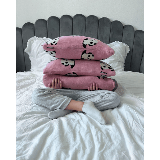 Conjunto de 2 almofadas decorativas TALOKAN Algodão 45 x 45 cm Rosa