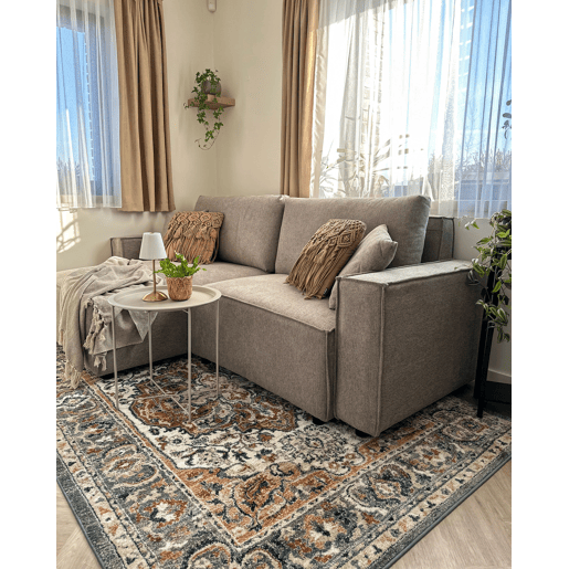 Conjunto de 2 almofadas decorativas BAMIAN Algodão 45 x 45 cm Castanho claro Padrão geométrico