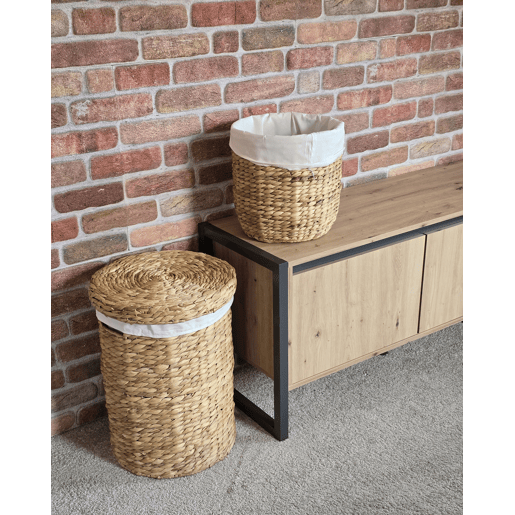 Conjunto de 2 cestos DANANG Vime Natural
