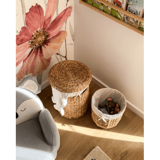 Conjunto de 2 cestos DANANG Vime Natural