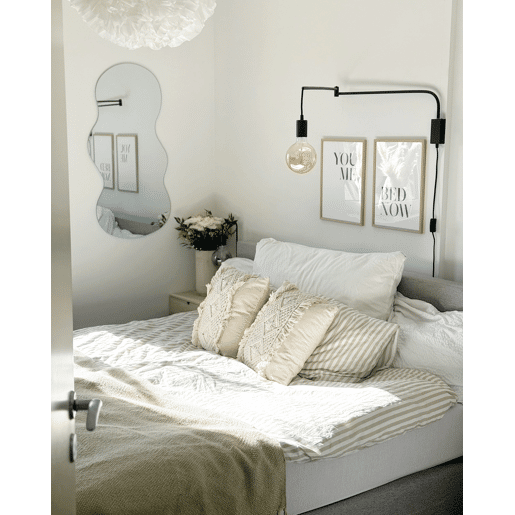 Conjunto de 2 almofadas decorativas KALAM Algodão 45 x 45 cm Creme claro Padrão geométrico