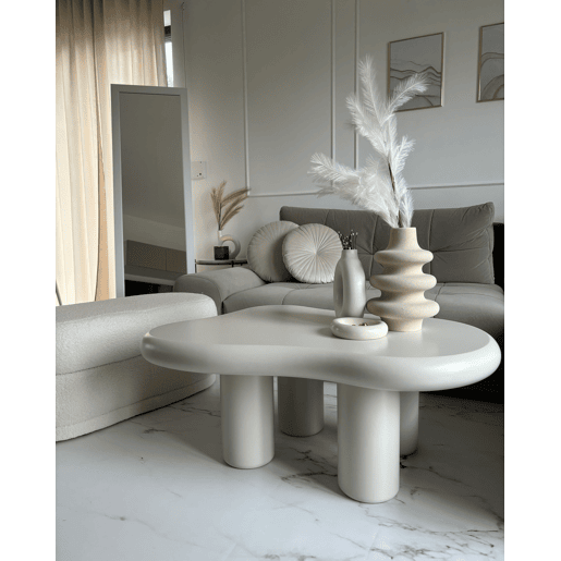 Banco ELLENDALE Bouclé Branco creme